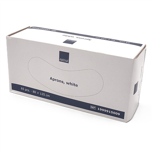 Skyddsförkläde vit 125 x 80 cm, 65 St