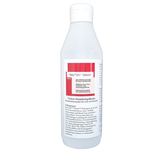 Virkon Doseringsflaska 0,5L (tom utan tablett/påse)