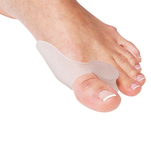 Fotknölsskydd med H-formad tådelare gel Onesize, 2 st