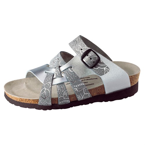 Flätad Pantolett Silvermönstr./Silver