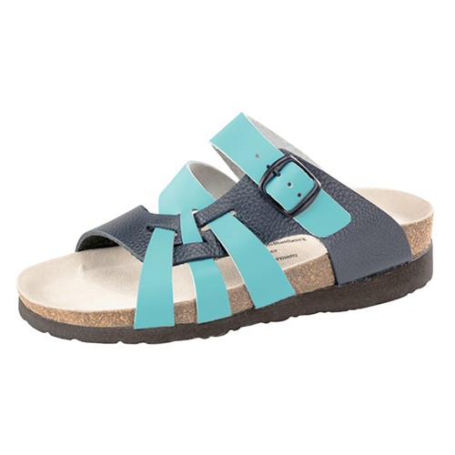 Flätad Pantolett Ljusblå/Blå