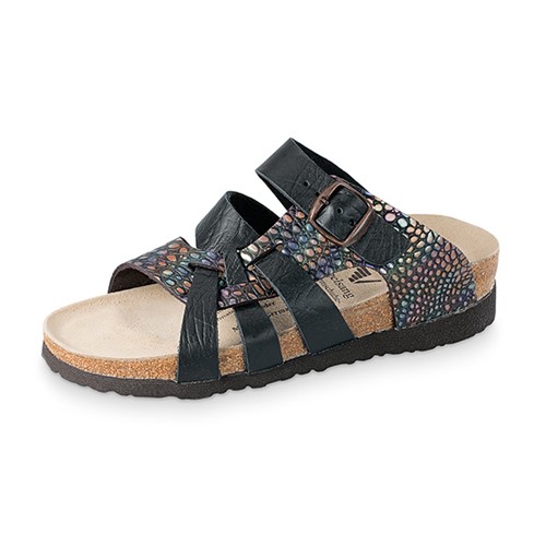 Flätad pant. ormskinn/svart