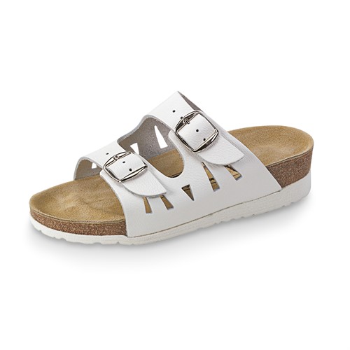 Vit pantolett 2-rem stansad