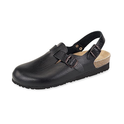 Clog svart med hälrem